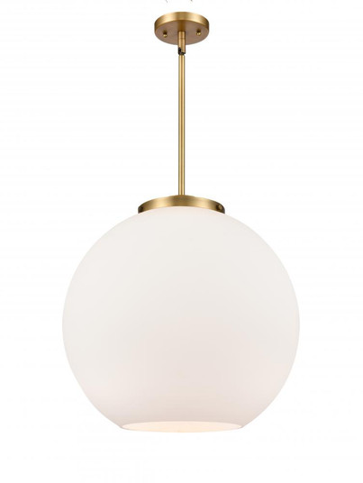 Athens - 1 Light - 18 inch - Brushed Brass - Stem Hung - Pendant (3442|221-1S-BB-G121-18)
