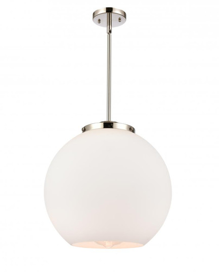 Athens - 1 Light - 16 inch - Polished Nickel - Cord hung - Pendant (3442|221-1S-PN-G121-16)