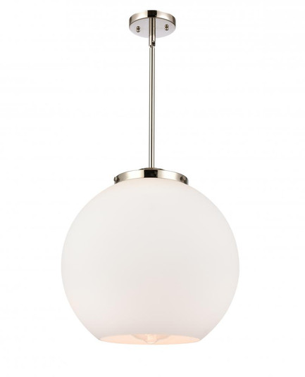 Athens - 1 Light - 16 inch - Polished Nickel - Stem Hung - Pendant (3442|221-1S-PN-G121-16-LED)