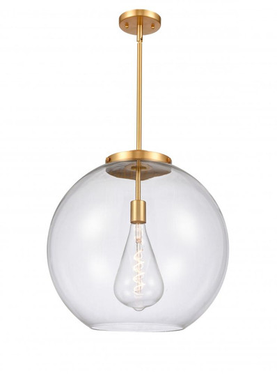 Athens - 1 Light - 18 inch - Satin Gold - Stem Hung - Pendant (3442|221-1S-SG-G122-18)