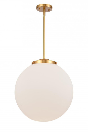 Beacon - 1 Light - 16 inch - Satin Gold - Stem Hung - Pendant (3442|221-1S-SG-G201-16)