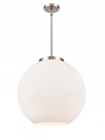 Athens - 1 Light - 18 inch - Brushed Satin Nickel - Cord hung - Pendant (3442|221-1S-SN-G121-18-LED)