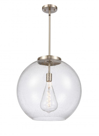 Athens - 1 Light - 18 inch - Brushed Satin Nickel - Cord hung - Pendant (3442|221-1S-SN-G124-18)