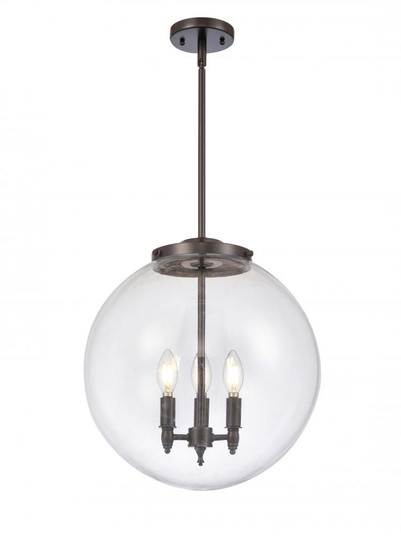 Beacon - 3 Light - 16 inch - Oil Rubbed Bronze - Stem hung - Pendant (3442|221-3S-OB-G202-16)