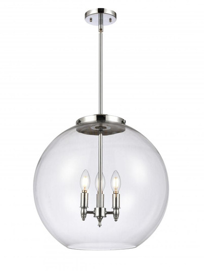 Athens - 3 Light - 18 inch - Polished Chrome - Stem hung - Pendant (3442|221-3S-PC-G122-18)