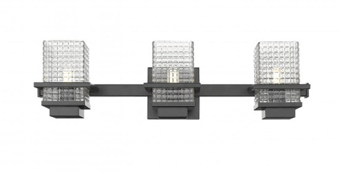Wellfleet - 3 Light - 24 inch - Black - Bath Vanity Light (3442|310-3W-BK-CL)