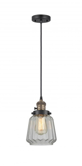 Chatham - 1 Light - 7 inch - Black Antique Brass - Cord hung - Mini Pendant (3442|201CSW-BAB-G142-LED)