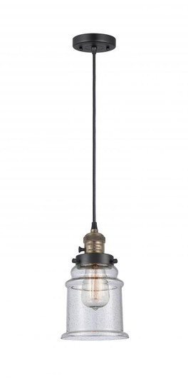 Canton - 1 Light - 6 inch - Black Antique Brass - Cord hung - Mini Pendant (3442|201CSW-BAB-G184-LED)