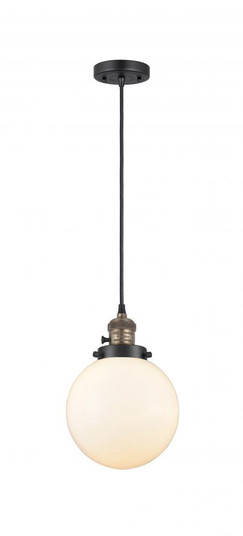 Beacon - 1 Light - 8 inch - Black Antique Brass - Cord hung - Mini Pendant (3442|201CSW-BAB-G201-8)