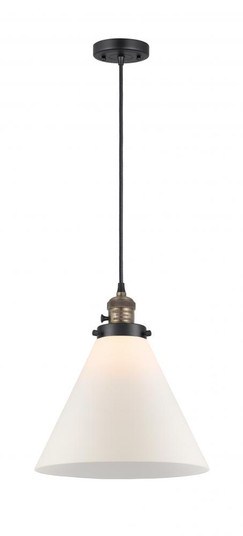 Cone - 1 Light - 12 inch - Black Antique Brass - Cord hung - Mini Pendant (3442|201CSW-BAB-G41-L)