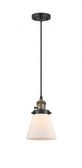 Cone - 1 Light - 6 inch - Black Antique Brass - Cord hung - Mini Pendant (3442|201CSW-BAB-G61)