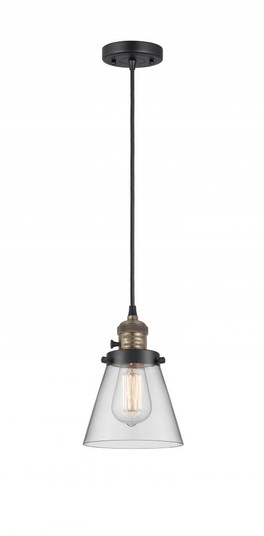 Cone - 1 Light - 6 inch - Black Antique Brass - Cord hung - Mini Pendant (3442|201CSW-BAB-G62-LED)