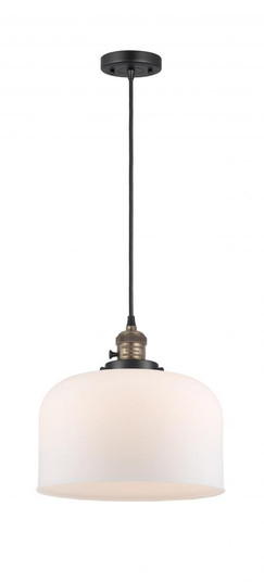 Bell - 1 Light - 12 inch - Black Antique Brass - Cord hung - Mini Pendant (3442|201CSW-BAB-G71-L)
