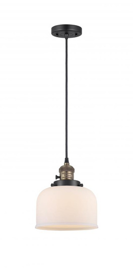 Bell - 1 Light - 8 inch - Black Antique Brass - Cord hung - Mini Pendant (3442|201CSW-BAB-G71-LED)