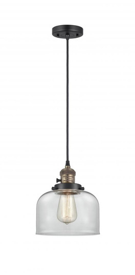 Bell - 1 Light - 8 inch - Black Antique Brass - Cord hung - Mini Pendant (3442|201CSW-BAB-G72)