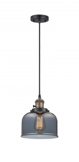 Bell - 1 Light - 8 inch - Black Antique Brass - Cord hung - Mini Pendant (3442|201CSW-BAB-G73-LED)