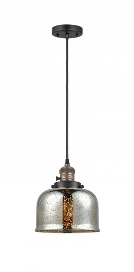 Bell - 1 Light - 8 inch - Black Antique Brass - Cord hung - Mini Pendant (3442|201CSW-BAB-G78-LED)