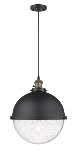 Hampden - 1 Light - 13 inch - Black Antique Brass - Cord hung - Pendant (3442|201CSW-BAB-HFS-124-BK)