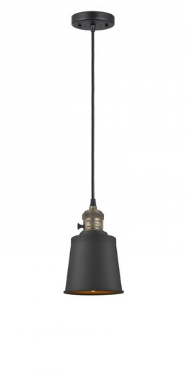 Addison - 1 Light - 5 inch - Black Antique Brass - Cord hung - Mini Pendant (3442|201CSW-BAB-M9-BK)