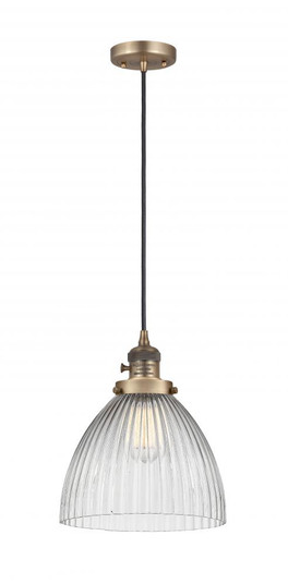 Seneca Falls - 1 Light - 10 inch - Brushed Brass - Cord hung - Mini Pendant (3442|201CSW-BB-G222-LED)