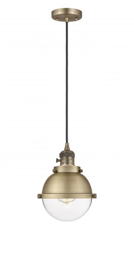 Hampden - 1 Light - 7 inch - Brushed Brass - Cord hung - Mini Pendant (3442|201CSW-BB-HFS-62-BB)