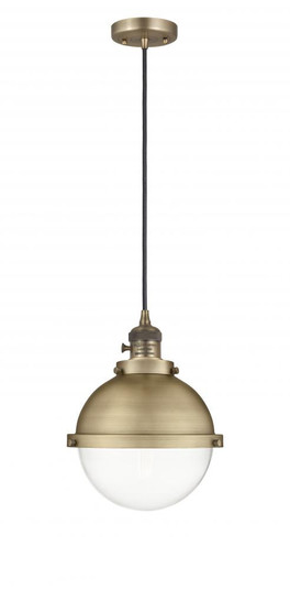 Hampden - 1 Light - 9 inch - Brushed Brass - Cord hung - Mini Pendant (3442|201CSW-BB-HFS-82-BB)