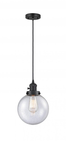 Beacon - 1 Light - 8 inch - Matte Black - Cord hung - Mini Pendant (3442|201CSW-BK-G204-8)