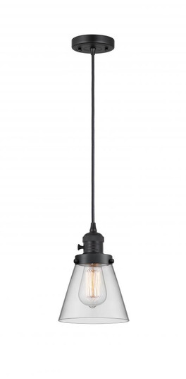 Cone - 1 Light - 6 inch - Matte Black - Cord hung - Mini Pendant (3442|201CSW-BK-G62-LED)