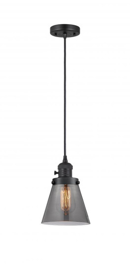 Cone - 1 Light - 6 inch - Matte Black - Cord hung - Mini Pendant (3442|201CSW-BK-G63-LED)