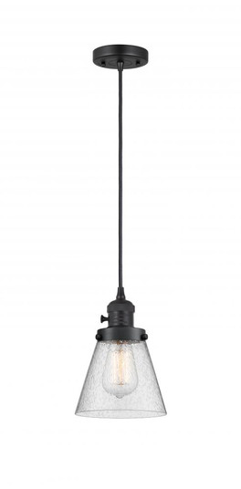 Cone - 1 Light - 6 inch - Matte Black - Cord hung - Mini Pendant (3442|201CSW-BK-G64-LED)