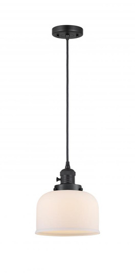 Bell - 1 Light - 8 inch - Matte Black - Cord hung - Mini Pendant (3442|201CSW-BK-G71)