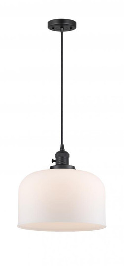 Bell - 1 Light - 12 inch - Matte Black - Cord hung - Mini Pendant (3442|201CSW-BK-G71-L-LED)