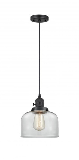 Bell - 1 Light - 8 inch - Matte Black - Cord hung - Mini Pendant (3442|201CSW-BK-G72)