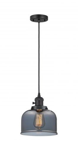 Bell - 1 Light - 8 inch - Matte Black - Cord hung - Mini Pendant (3442|201CSW-BK-G73-LED)
