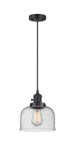 Bell - 1 Light - 8 inch - Matte Black - Cord hung - Mini Pendant (3442|201CSW-BK-G74-LED)