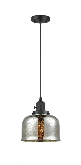 Bell - 1 Light - 8 inch - Matte Black - Cord hung - Mini Pendant (3442|201CSW-BK-G78)