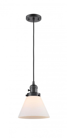 Cone - 1 Light - 8 inch - Oil Rubbed Bronze - Cord hung - Mini Pendant (3442|201CSW-OB-G41)