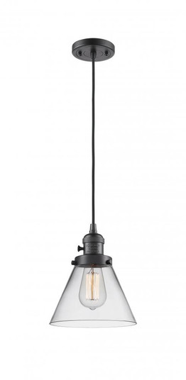 Cone - 1 Light - 8 inch - Oil Rubbed Bronze - Cord hung - Mini Pendant (3442|201CSW-OB-G42-LED)