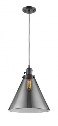 Cone - 1 Light - 12 inch - Oil Rubbed Bronze - Cord hung - Mini Pendant (3442|201CSW-OB-G43-L)