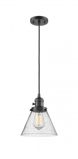 Cone - 1 Light - 8 inch - Oil Rubbed Bronze - Cord hung - Mini Pendant (3442|201CSW-OB-G44)