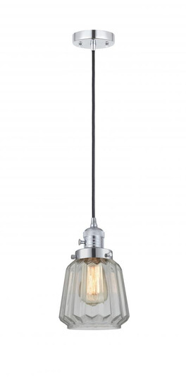 Chatham - 1 Light - 7 inch - Polished Chrome - Cord hung - Mini Pendant (3442|201CSW-PC-G142)