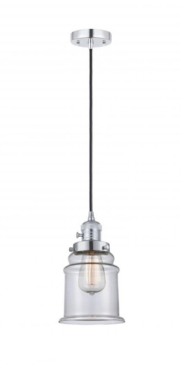 Canton - 1 Light - 6 inch - Polished Chrome - Cord hung - Mini Pendant (3442|201CSW-PC-G182-LED)