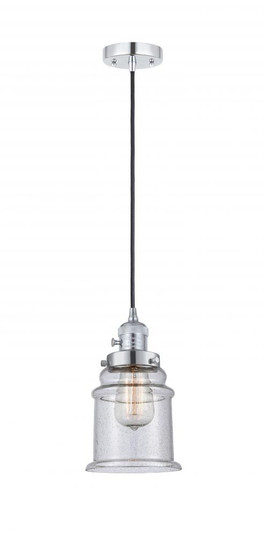 Canton - 1 Light - 6 inch - Polished Chrome - Cord hung - Mini Pendant (3442|201CSW-PC-G184-LED)