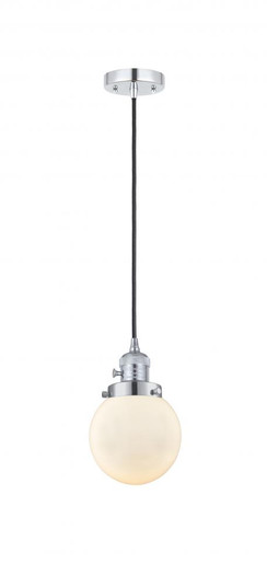 Beacon - 1 Light - 6 inch - Polished Chrome - Cord hung - Mini Pendant (3442|201CSW-PC-G201-6-LED)