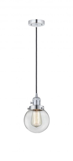 Beacon - 1 Light - 6 inch - Polished Chrome - Cord hung - Mini Pendant (3442|201CSW-PC-G202-6)