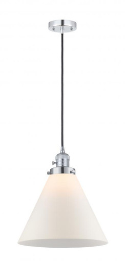 Cone - 1 Light - 12 inch - Polished Chrome - Cord hung - Mini Pendant (3442|201CSW-PC-G41-L-LED)