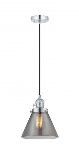 Cone - 1 Light - 8 inch - Polished Chrome - Cord hung - Mini Pendant (3442|201CSW-PC-G43-LED)