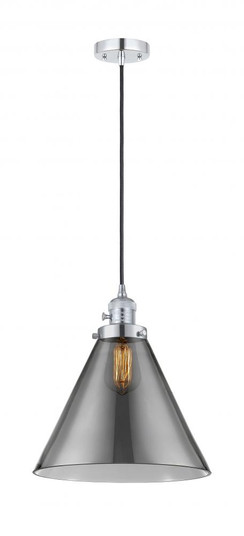 Cone - 1 Light - 12 inch - Polished Chrome - Cord hung - Mini Pendant (3442|201CSW-PC-G43-L-LED)