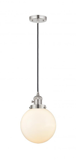 Beacon - 1 Light - 8 inch - Polished Nickel - Cord hung - Mini Pendant (3442|201CSW-PN-G201-8)