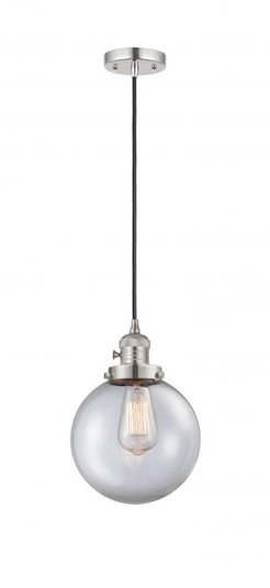 Beacon - 1 Light - 8 inch - Polished Nickel - Cord hung - Mini Pendant (3442|201CSW-PN-G202-8-LED)